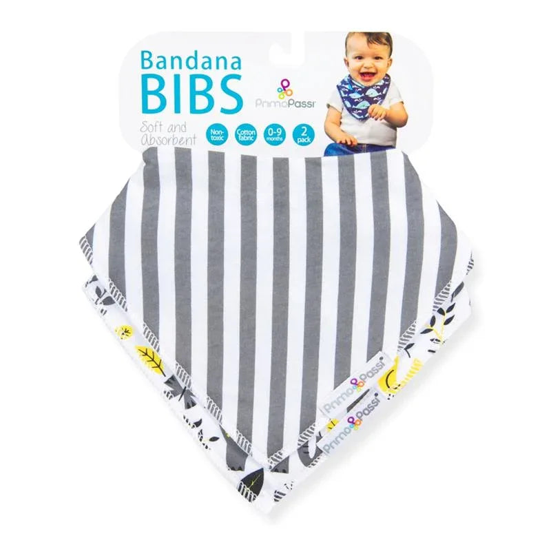 Primo Passi Bandana Bibs, Elephant Stripes - BIG FRENCHIES