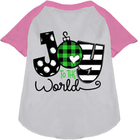 Joy to the World Pet Raglan Shirt