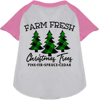 Farm Fresh Christmas Trees Pet Raglan Shirt