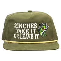 2 inches take it or leave it bass fishing Hat custom embroidered