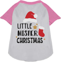 Little Mister Christmas Pet Raglan Shirt