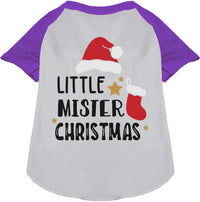 Little Mister Christmas Pet Raglan Shirt