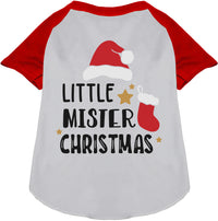 Little Mister Christmas Pet Raglan Shirt