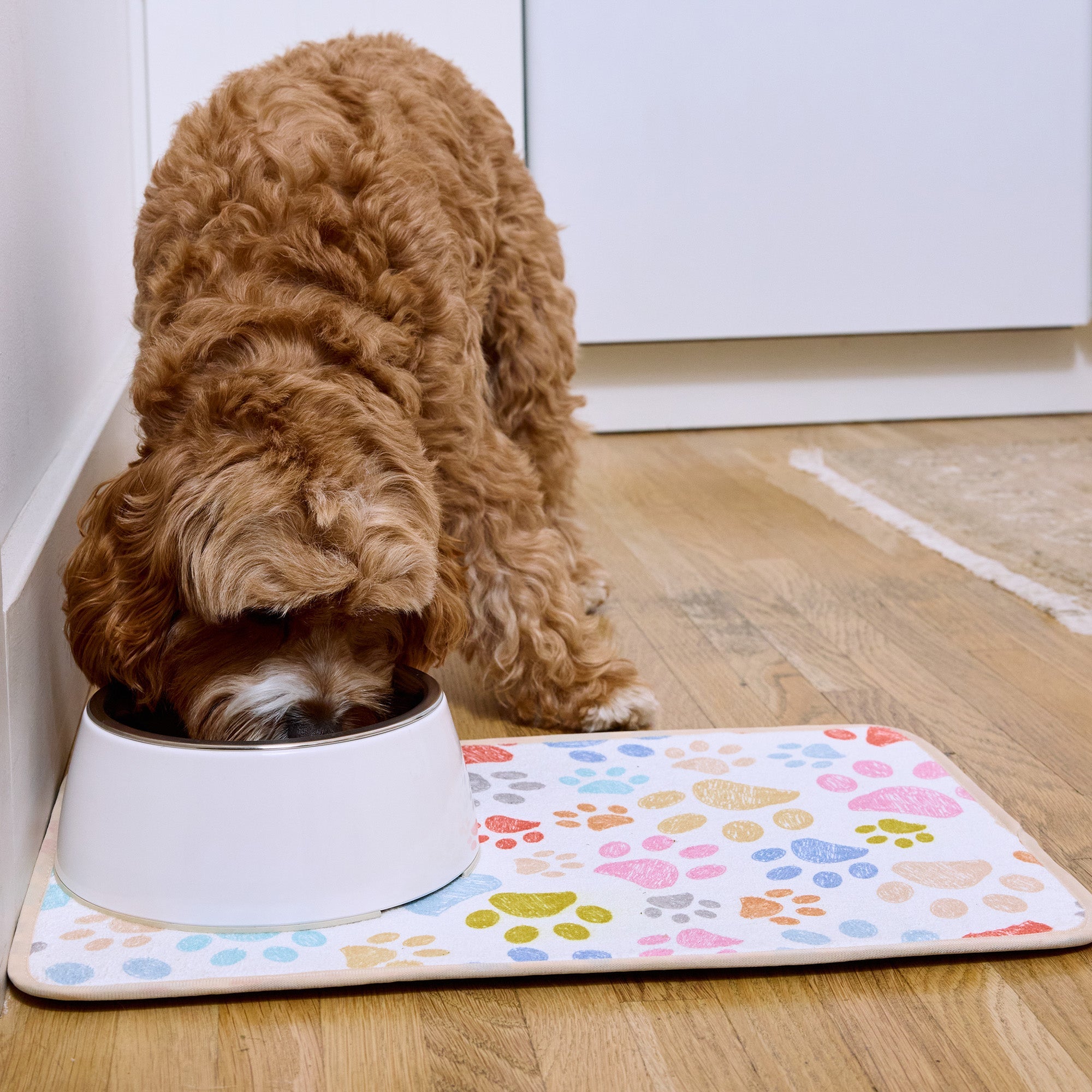 Paw Prints Pet Bowl Mat