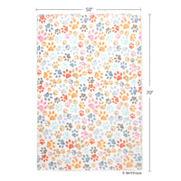 Paw Print Pet Fleece Blanket