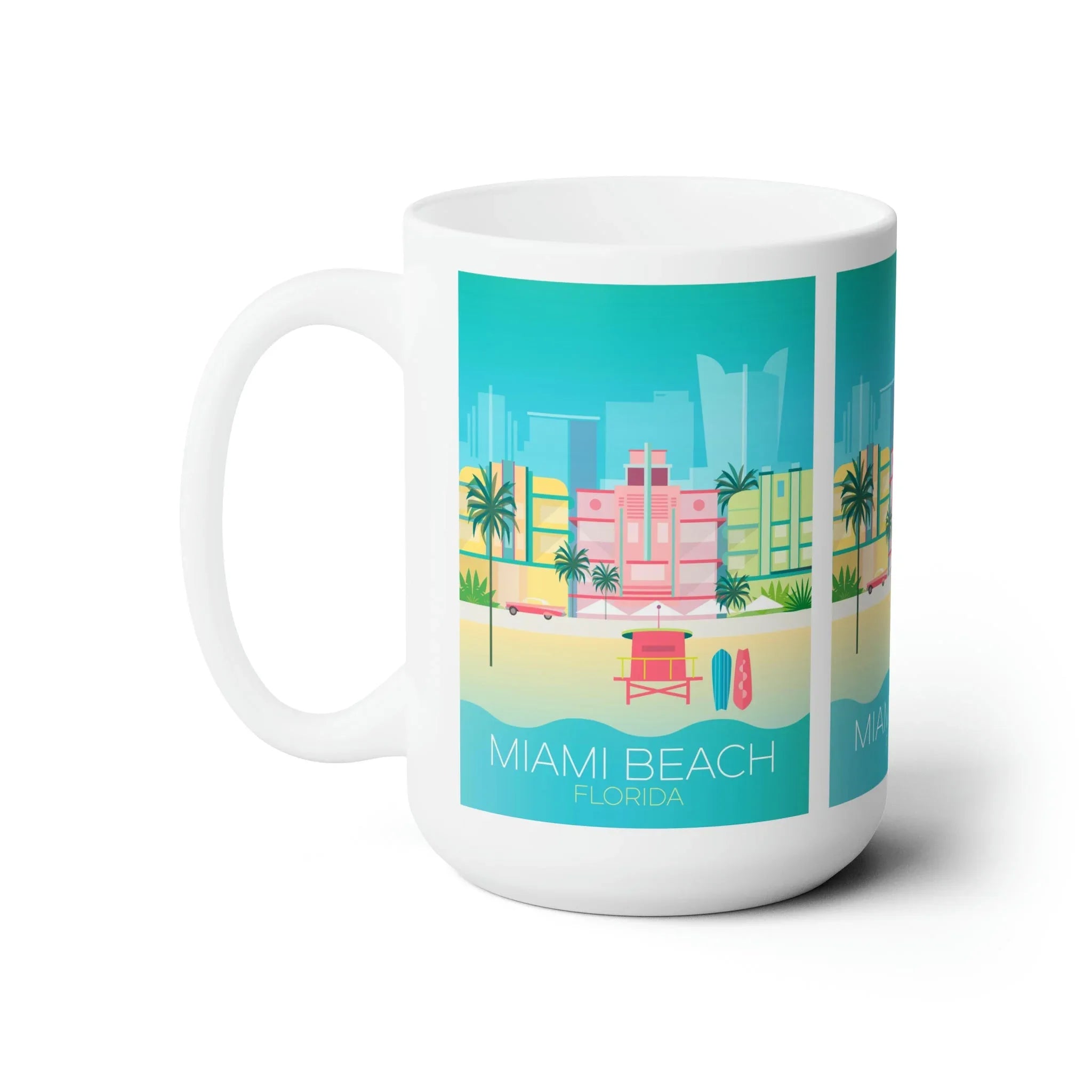 Miami Beach Ceramic Mug 11oz or 15oz - BIG FRENCHIES