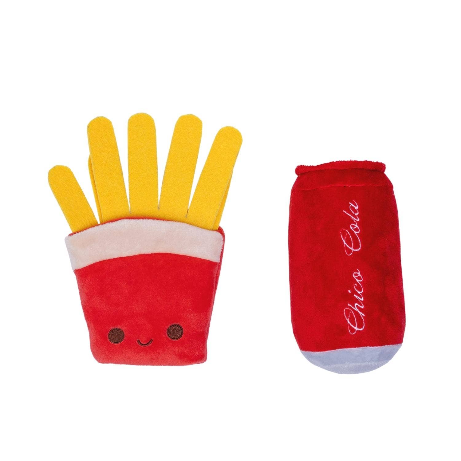 Cola & Fries Plush Dog Toy Gift Set – with Squeaker & Crinkle Paper for Fun Play - BIG FRENCHIES