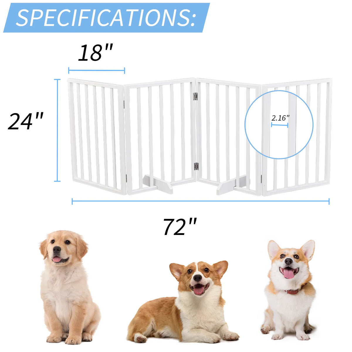 The Wooden Dog Fence White