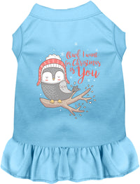 Owl I Want For Christmas Pet Dress