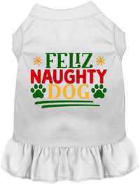 Feliz Naughty Dog Christmas Pet Dress