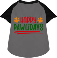 Happy Pawlidays Pet Raglan Shirt