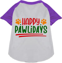 Happy Pawlidays Pet Raglan Shirt