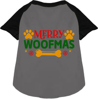 Merry Woofmas Pet Raglan Shirt