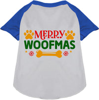 Merry Woofmas Pet Raglan Shirt