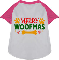 Merry Woofmas Pet Raglan Shirt