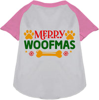 Merry Woofmas Pet Raglan Shirt