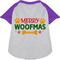 Merry Woofmas Pet Raglan Shirt