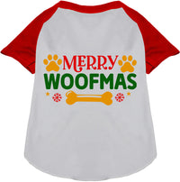 Merry Woofmas Pet Raglan Shirt