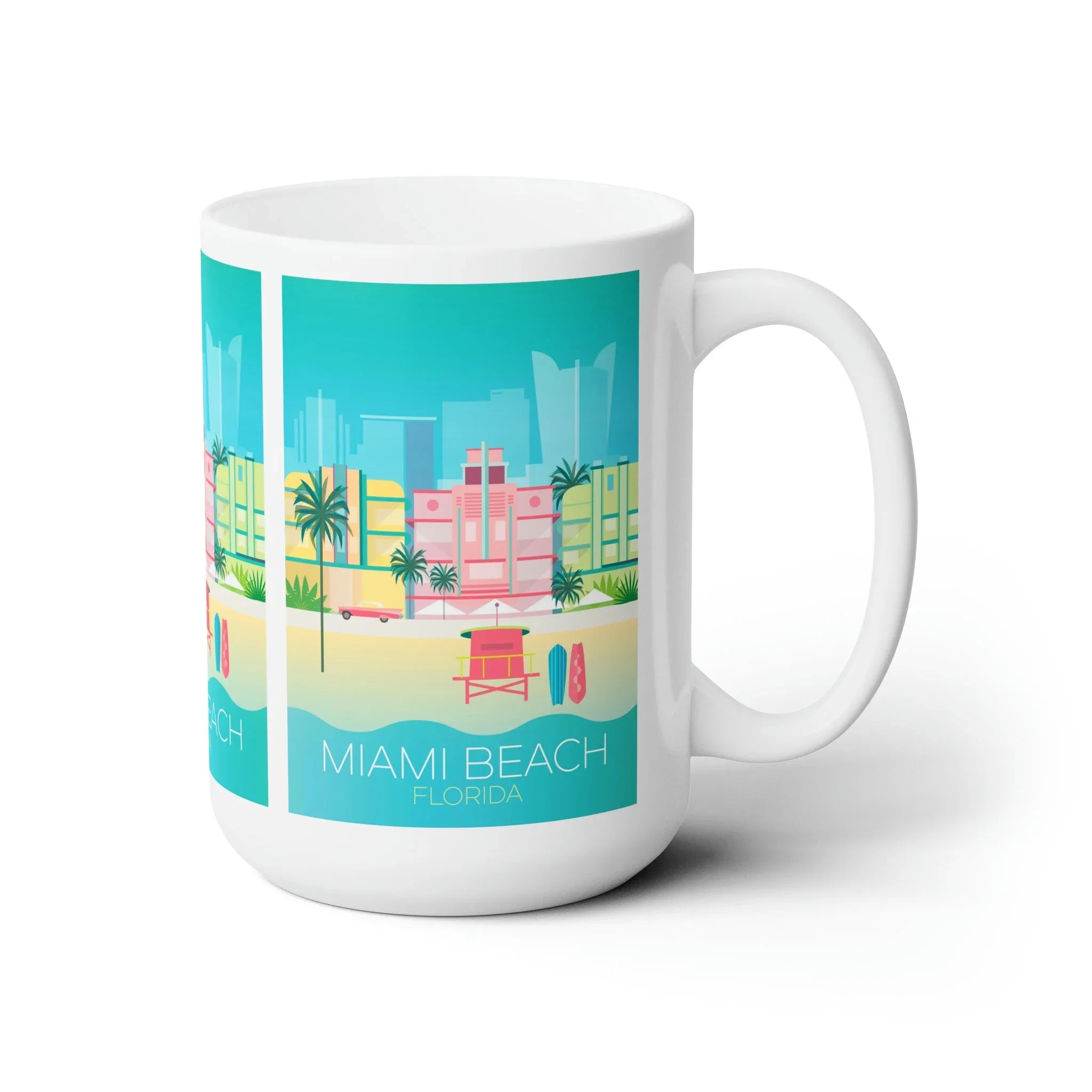 Miami Beach Ceramic Mug 11oz or 15oz - BIG FRENCHIES