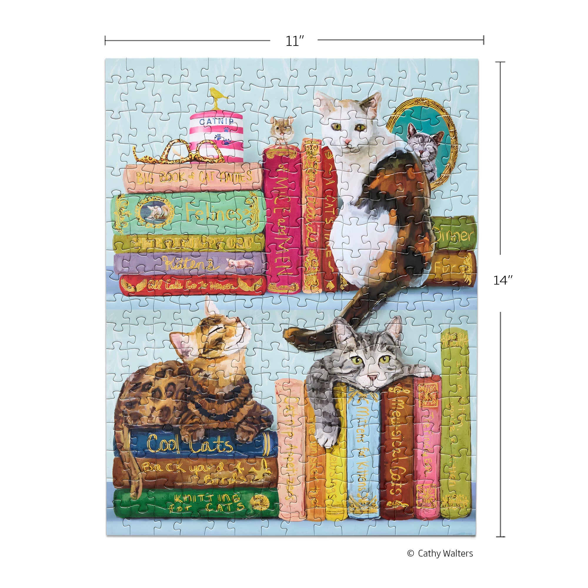 Cats On Books 250 Piece Puzzle Set