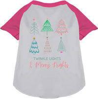 Twinkle Lights, Merry Nights Pet Raglan Shirt