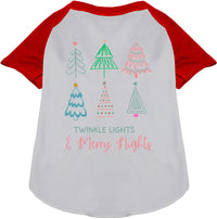 Twinkle Lights, Merry Nights Pet Raglan Shirt