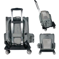 Mr. Peanut's Pet Carrier/Luggage Bag Spinner Wheelbase Luggage Cart - BIG FRENCHIES