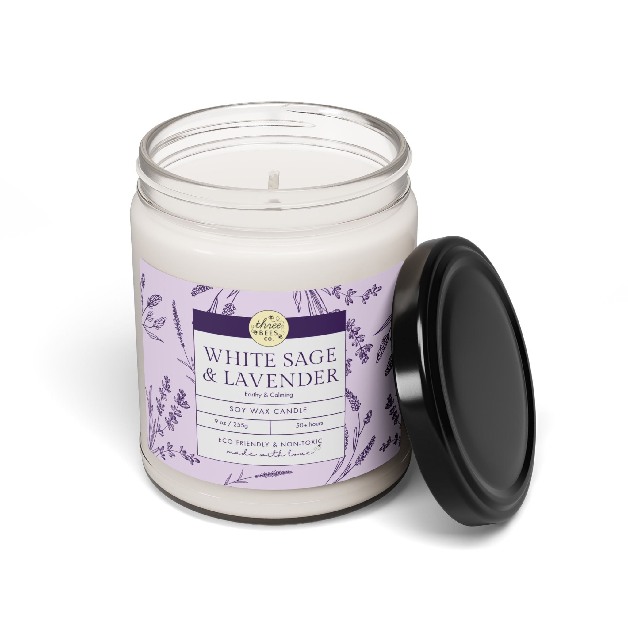 Three Bees Scented Soy Candle - 9oz - BIG FRENCHIES
