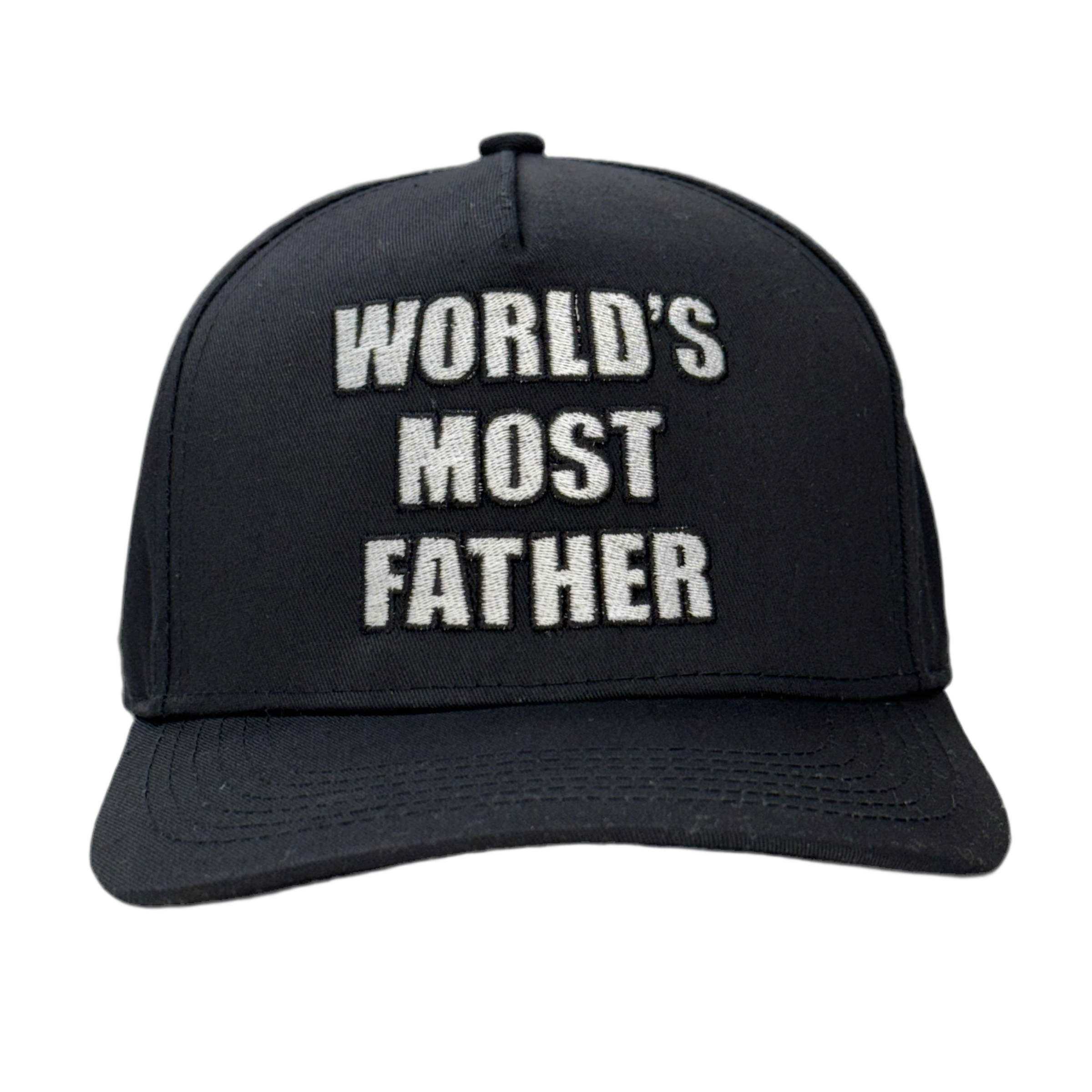 WORLDS MOST FATHER Black Hat Custom Embroidered