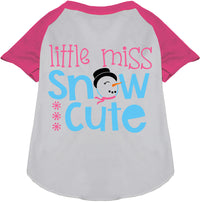 Little Miss Snow Cute Pet Raglan Shirt