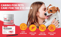 Pet Tear Stain Removal Powder - Natural And Gentle Formula, Eye And Fur Care, Tear Stain Removal And Brightening, An Ess