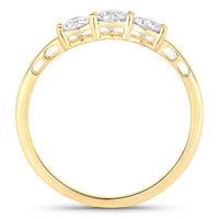 0.51 Carat Genuine Lab Grown Diamond 14K Yellow Gold Ring