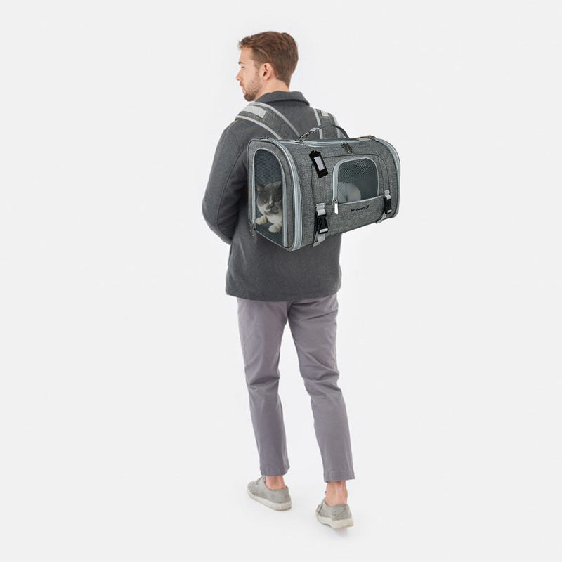 Mr. Peanut's Monterey Series Airline Compliant Horizontal Backpack Pet Carrier - BIG FRENCHIES