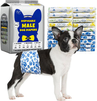 Male Dog Diapers 60 Count Disposable Belly Bands Leakproof Absorbent