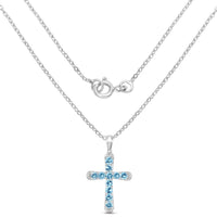 3.85 Carat Genuine Blue Topaz .925 Sterling Silver Pendant