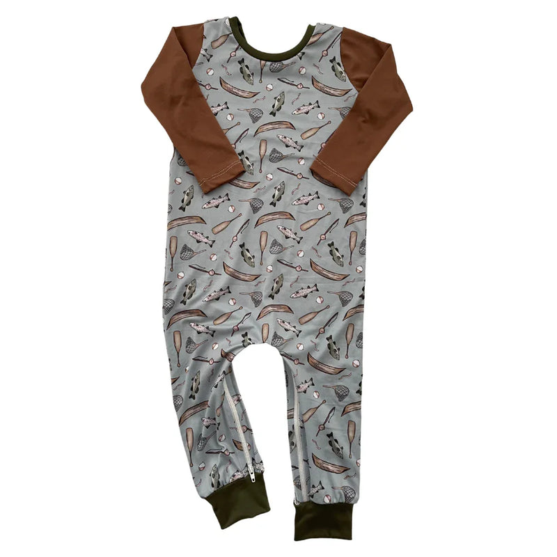 Gone Fishin’ Zip Romper - BIG FRENCHIES