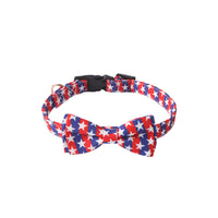Patriotic Bow Tie Pet Collar Set