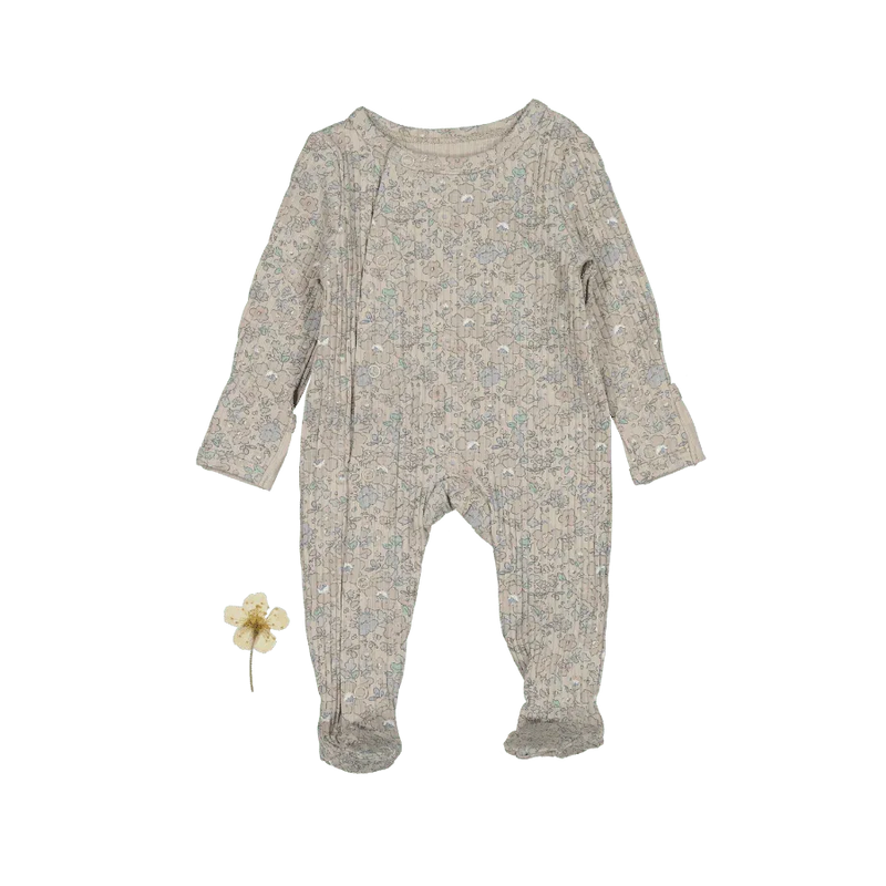 The Printed Snap Romper - Elise Ribbed - BIG FRENCHIES
