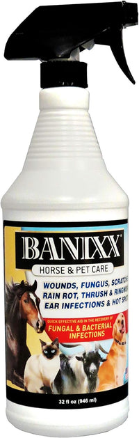 Banixx Horse & Pet Care Spray 32 oz – Skin & Coat Care Solution – Multi-Pet – USA Made