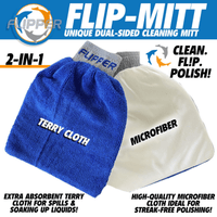 Flipper 2-in-1 Microfiber Aquarium Cleaning Mitt 2 Pack