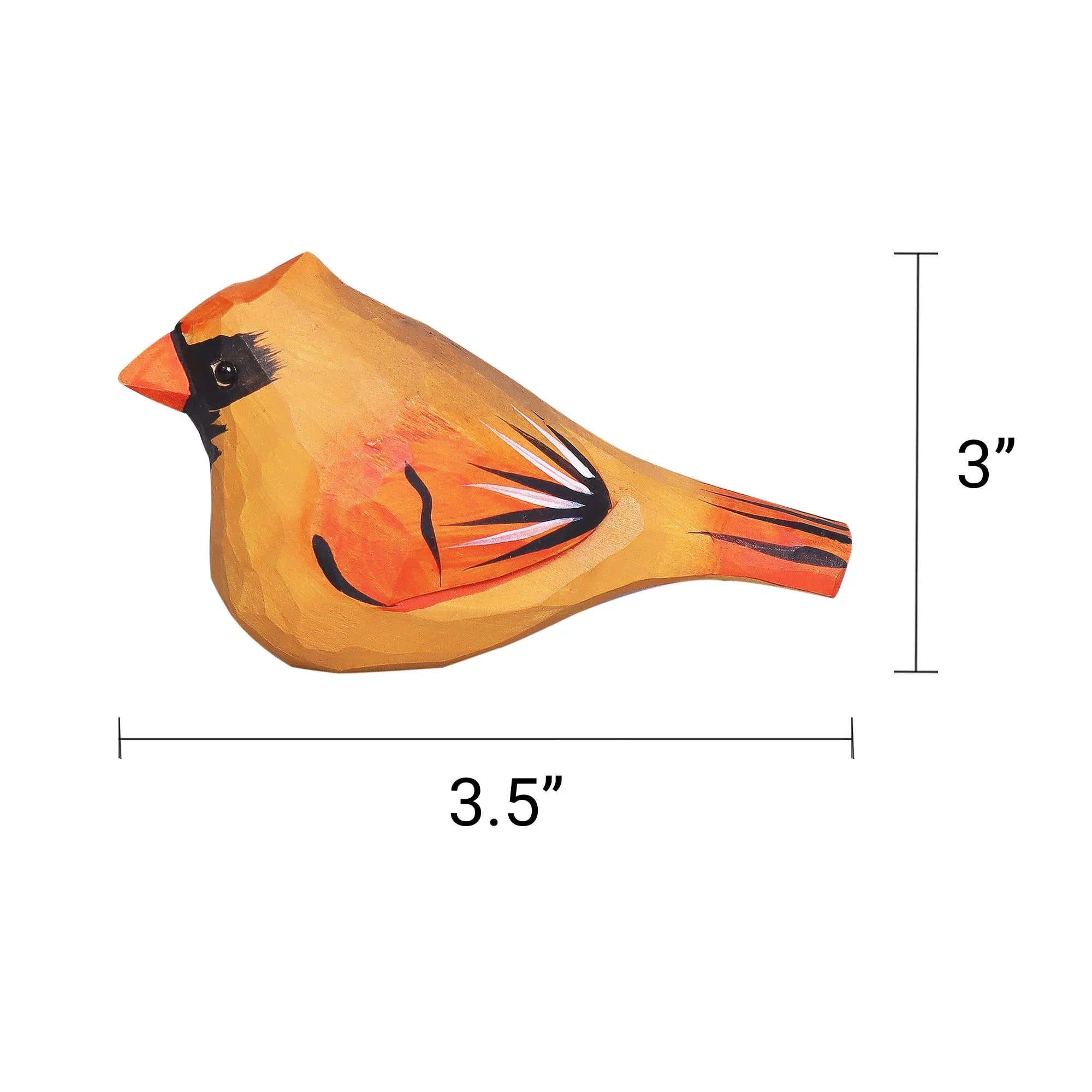 Hand Carved Cardinal Bird, Unique Gift for Loved Ones - BIG FRENCHIES