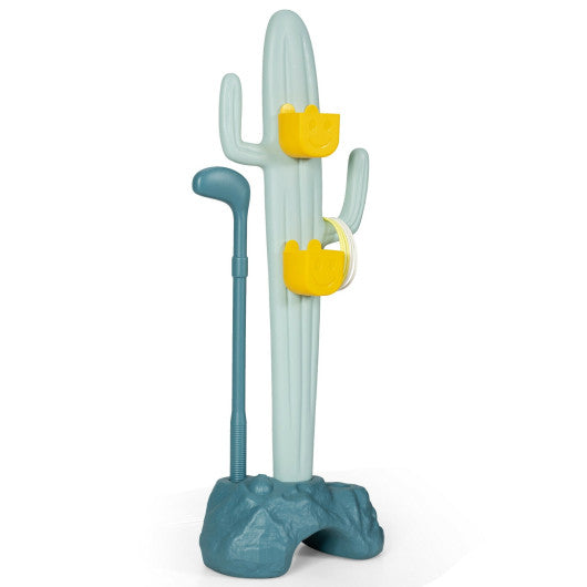 3-in-1 Cactus Toy Stand Sports Activity Center with Golf and Ring-Toss - BIG FRENCHIES