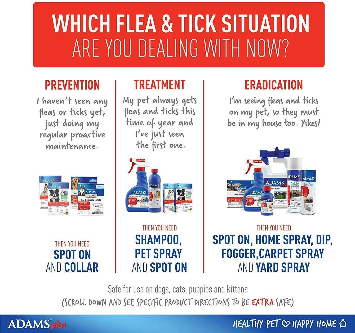 Adams Plus Flea & Tick Carpet Spray Indoor Home Pest Control 16 oz.