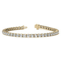 6.5 CTW Lab Grown Diamond (G/VS) Tennis Bracelet in Choice of 14k White or Yellow Gold - AGI Certified