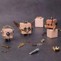 DIY Timberbot Kit – Build 2 Wooden Robots, Make Keychains & Necklaces - BIG FRENCHIES