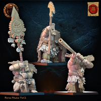 3D Printed Roroa Khans Tiki Command Group by Lost Kingdom Miniatures