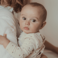 The Printed Romper - Mini Stitch Red