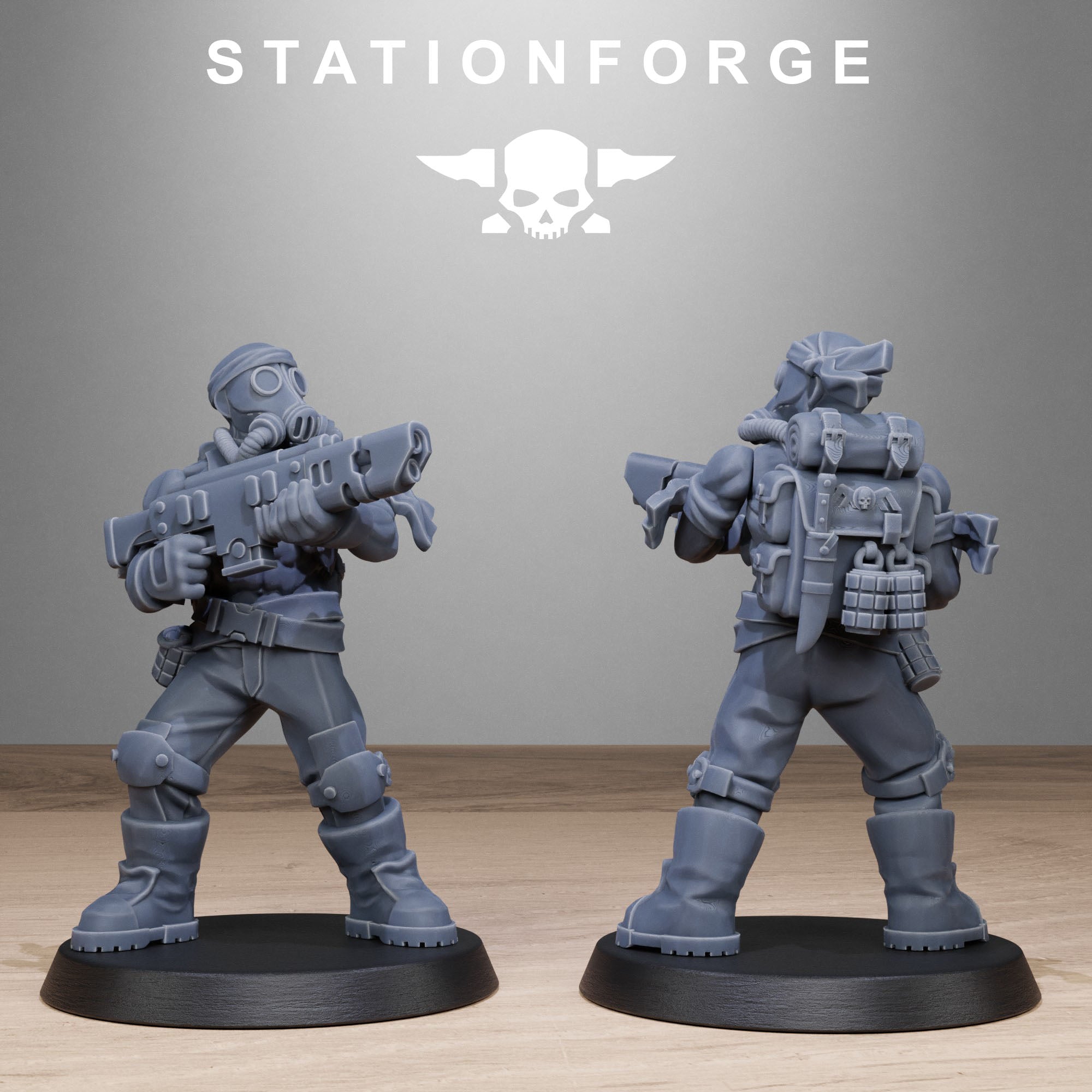 3D Printed GrimGuard Jungle Fighters by StationForge Miniatures