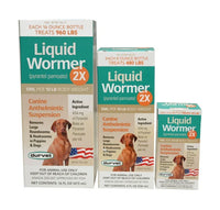 Puppy Dog Durvet Liquid Wormer 2x Puppies Adult Dogs 8 Oz. Hookworms Roundworms Safe