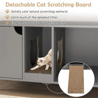 Gray Cat Litter Box Enclosure